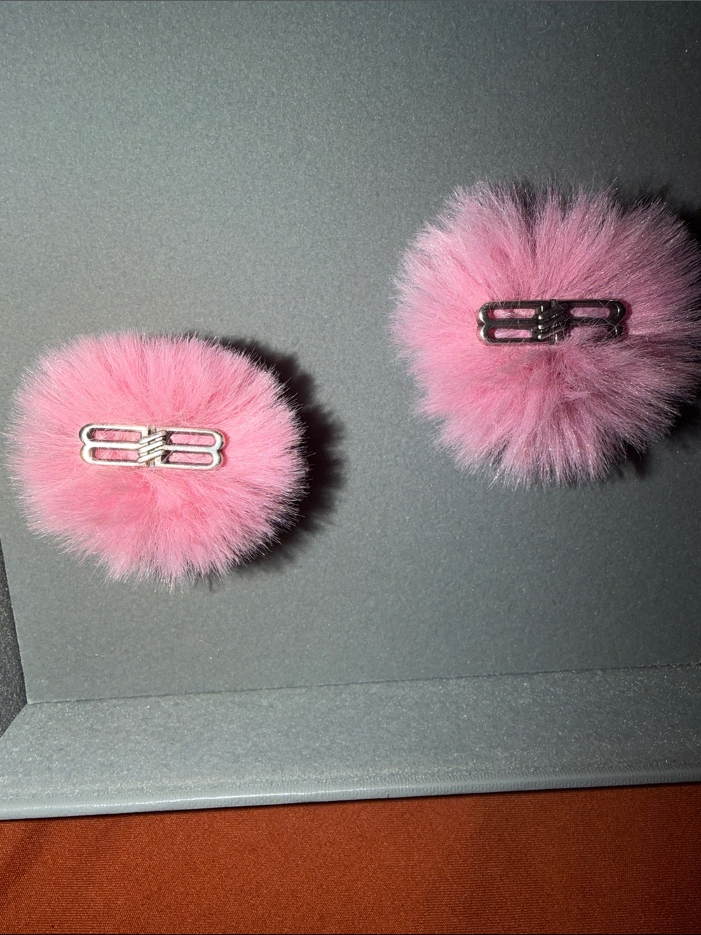 Balenciaga shearling earrings